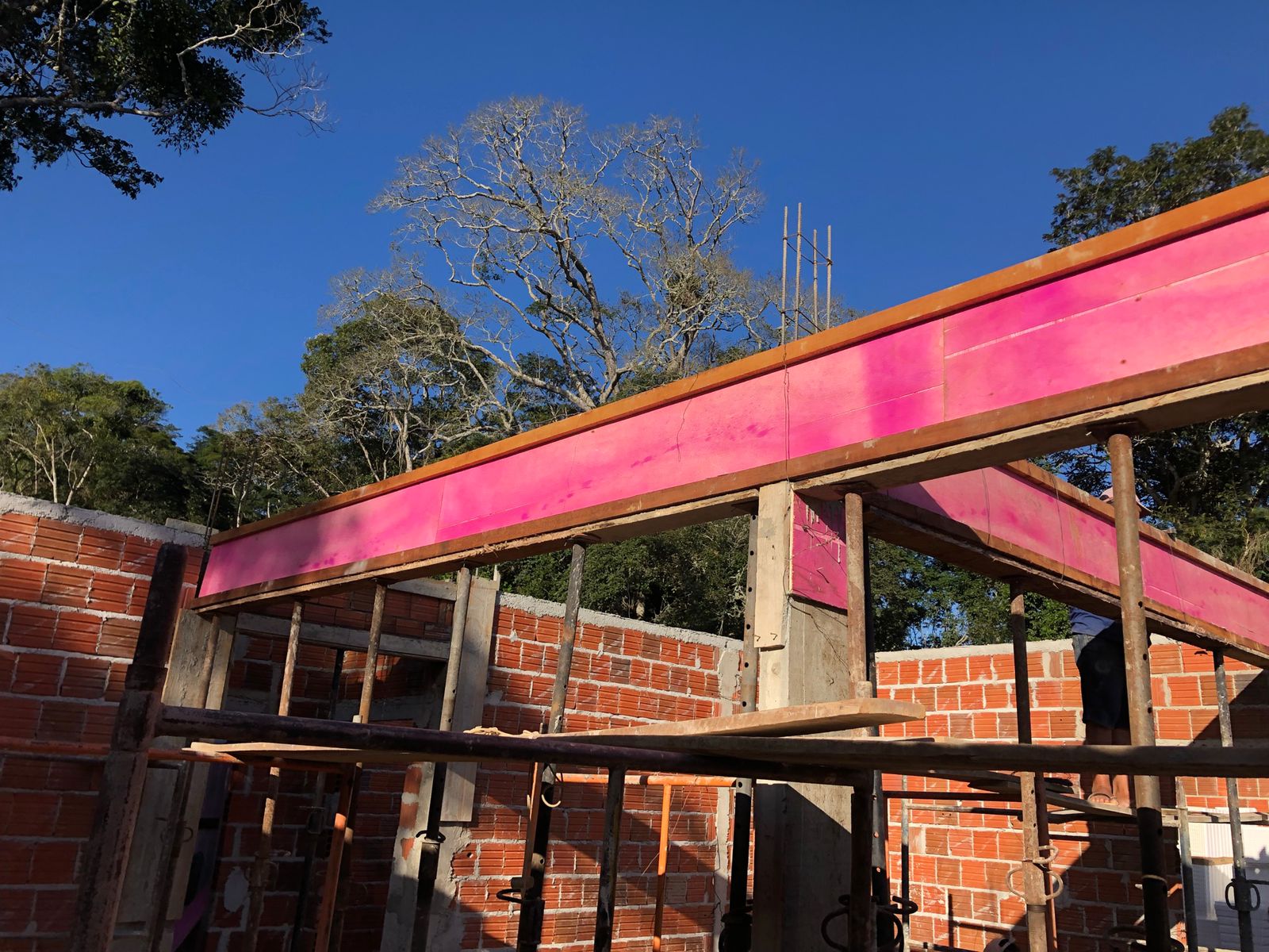 Estrutura de obra realizada pela FD